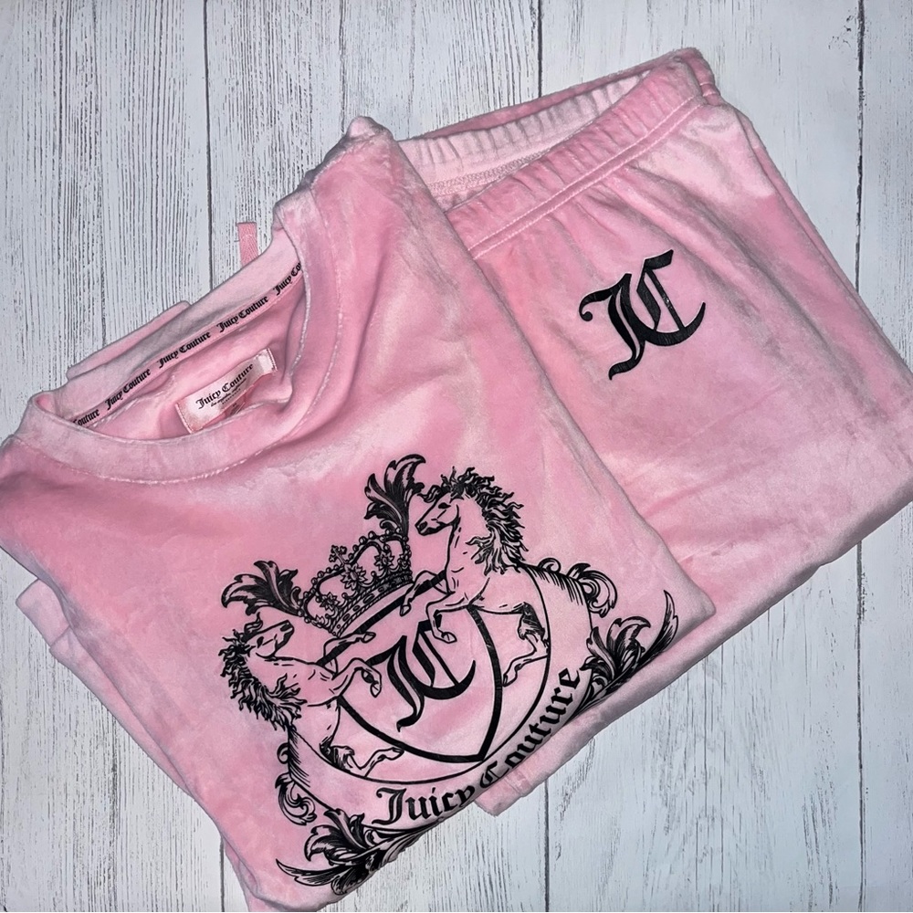 Juicy Couture Velour Sleepwear Set in Pink- Size M, Never Worn